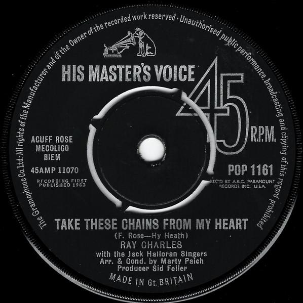 7inch Record RAY CHARLES - Take These Chains From My Heart POP1161 His Master s Vo 1962 UK Jazz Used
7inch Record RAY CHARLES - Take These Chains From My Heart POP1161 His Master s Vo 1962 UK Jazz Used