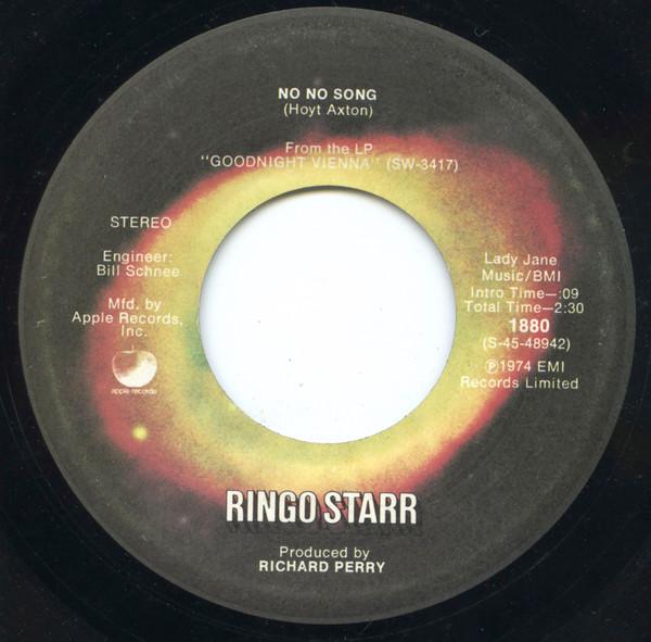 7inch Record RINGO STARR No No Song 1880 APPLE 1975 Canada Rock Used
7inch Record RINGO STARR No No Song 1880 APPLE 1975 Canada Rock Used