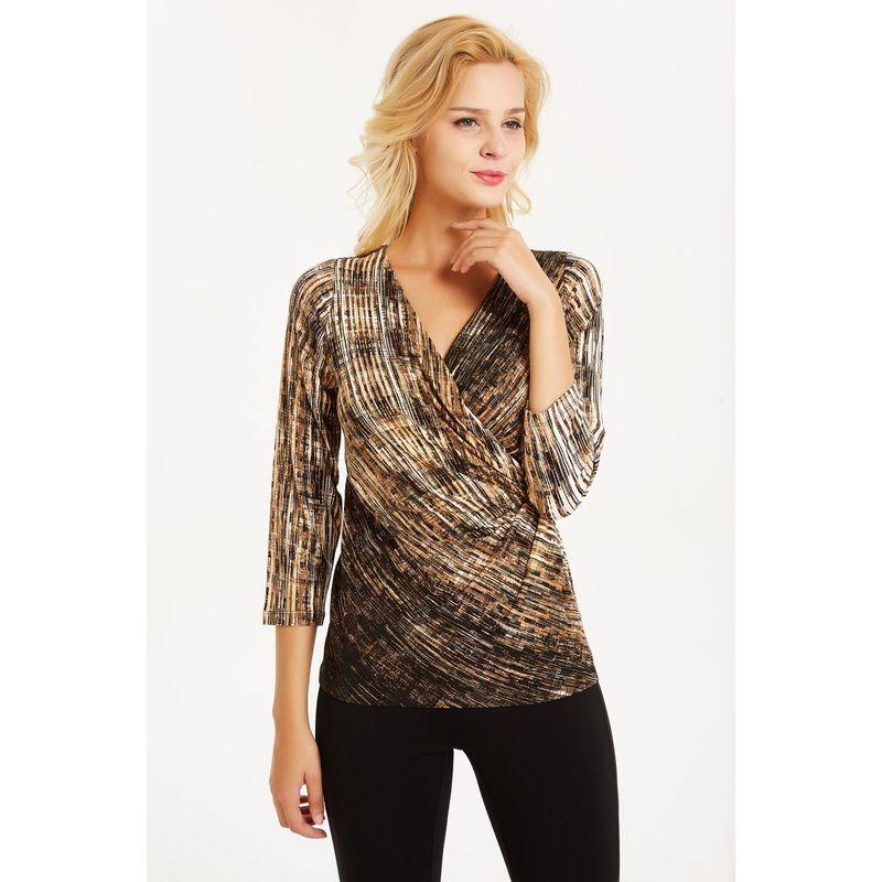 Three-Quarter Sleeve 23 Spring Casual Chubby Girl Slim Looking Comfortable Pullover Brown Gradient Print M
Three-Quarter Sleeve 23 Spring Casual Chubby Girl Slim Looking Comfortable Pullover Brown Gradient Print M