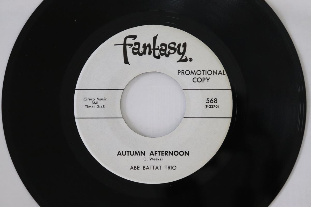 7inch Record ABE BATTAT TRIO - Autumn Afternoon / Once Is Enough 568 Fantasy 1964 US Jazz Used
7inch Record ABE BATTAT TRIO - Autumn Afternoon / Once Is Enough 568 Fantasy 1964 US Jazz Used