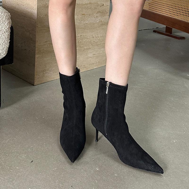 Fashion Fashion Flock Women Ankle Boots Zippers Shoes Female Thin Heels Pointed Toe Sexy Ladies Short Modern Boots Pumps Shoes 35 чёрный
Fashion Fashion Flock Women Ankle Boots Zippers Shoes Female Thin Heels Pointed Toe Sexy Ladies Short Modern Boots Pumps Shoes 35 чёрный