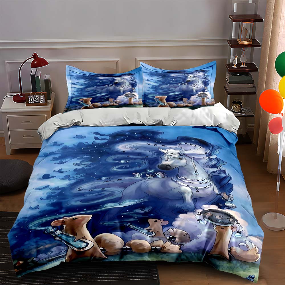 Magical, whimsical, blue. Bedding Duvet cover sets Duvet covers Pillowcases gifts (1 * Duvet Cover 2 * Pillowcases, without duvet insert) 135x200cm
Magical, whimsical, blue. Bedding Duvet cover sets Duvet covers Pillowcases gifts (1 * Duvet Cover 2 * Pillowcases, without duvet insert) 135x200cm
