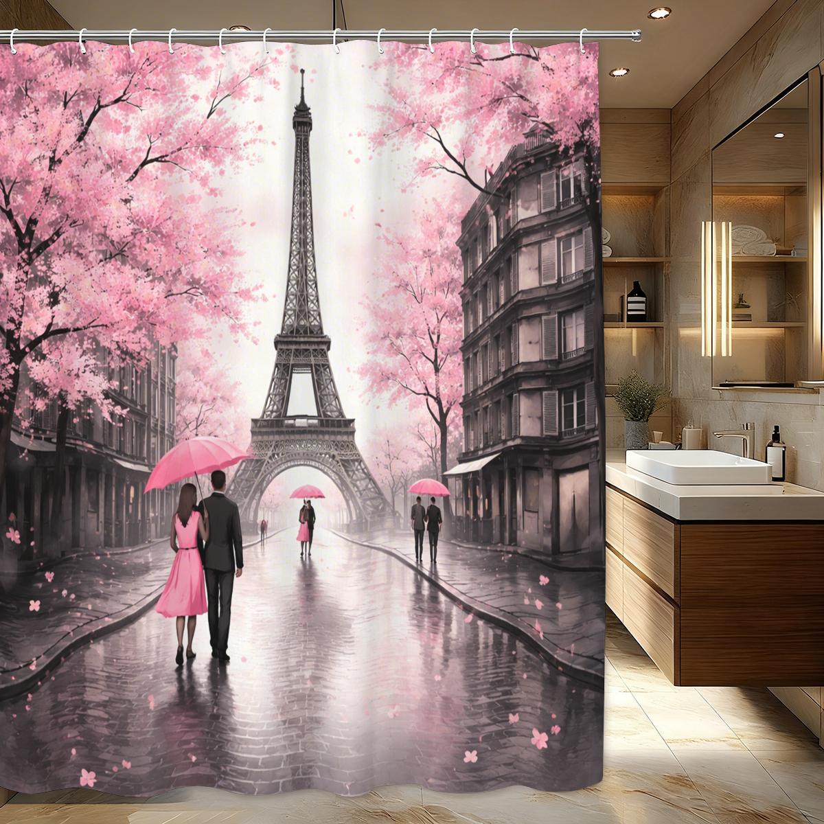 Charming Themed Polyester Shower Curtain - Decorative Bath Curtain With Romantic & Cute Prints For Bathroom Decor W60H190(CM)-1 Pcs
Charming Themed Polyester Shower Curtain - Decorative Bath Curtain With Romantic & Cute Prints For Bathroom Decor W60H190(CM)-1 Pcs