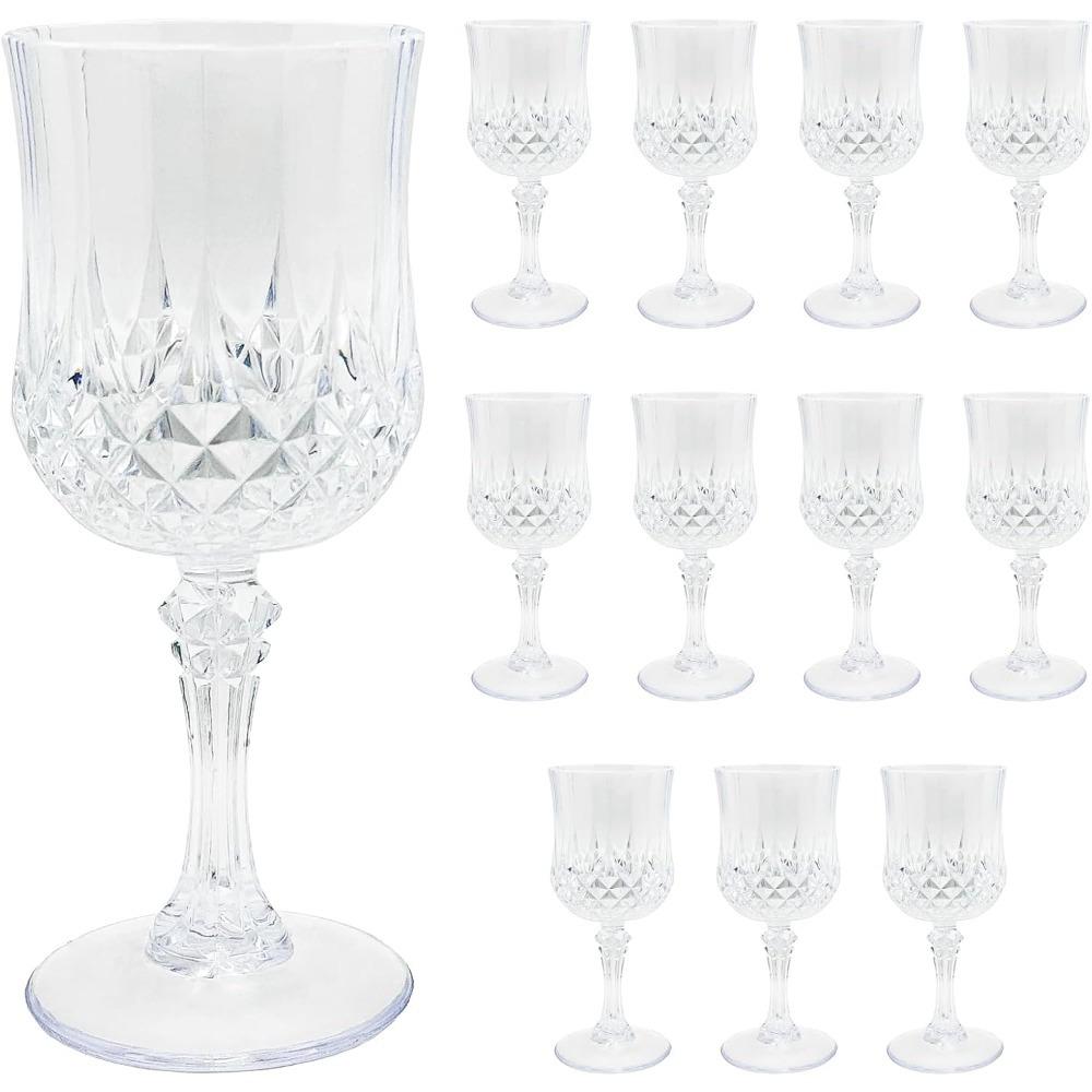 Упаковка из 12 ПЭТ-пластиковых винных бокалов с ножкой, прозрачные питьевые бокалы для свадеб, званых ужинов, праздников белый
Упаковка из 12 ПЭТ-пластиковых винных бокалов с ножкой, прозрачные питьевые бокалы для свадеб, званых ужинов, праздников белый