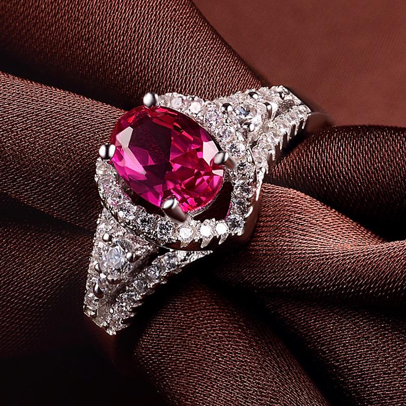 Adjustable S925 Sterling Silver-Plated Korean Style Ring with Red Zircon - Women s Open Silver Finger Ring Adjustable Open
Adjustable S925 Sterling Silver-Plated Korean Style Ring with Red Zircon - Women s Open Silver Finger Ring Adjustable Open