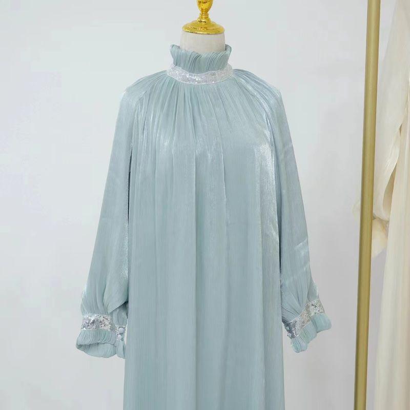 Ближний Восток Новый Этнический Стиль Турция Однотонное Платье на Шнуровке со Стойкой Воротником Платье на Шнуровке с Пайетками Light green S
Ближний Восток Новый Этнический Стиль Турция Однотонное Платье на Шнуровке со Стойкой Воротником Платье на Шнуровке с Пайетками Light green S