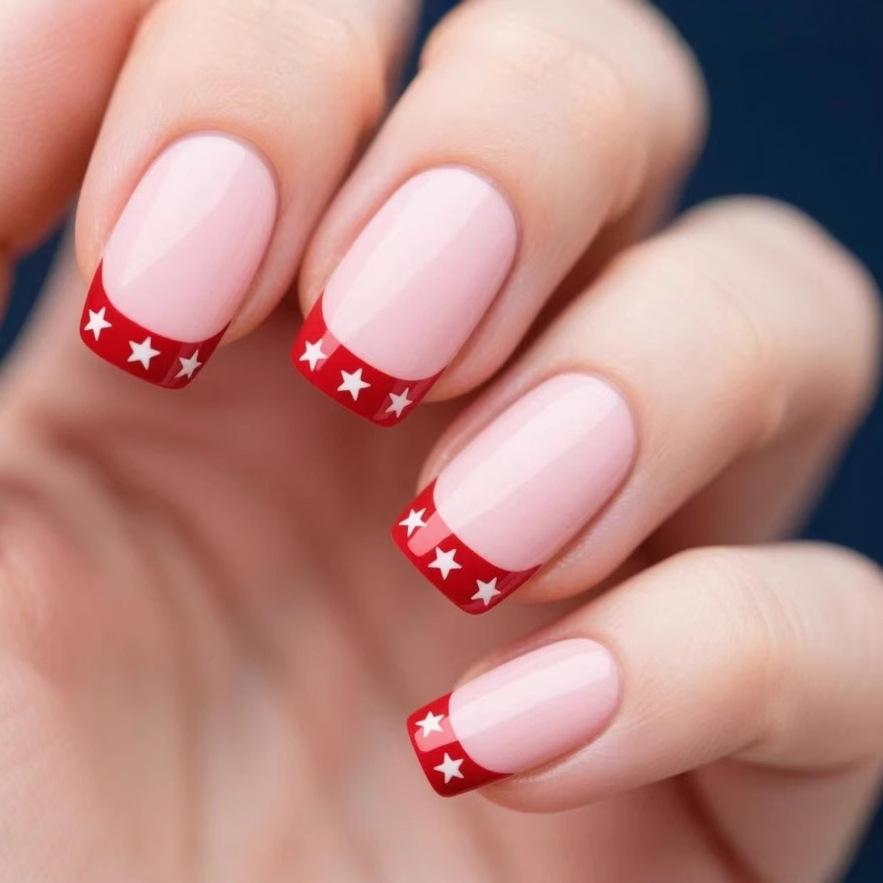 24-Pack Gold & Red French Square Nails with Stars Yellow Jelly Glue + File (Temu/Tiktok Platform)
24-Pack Gold & Red French Square Nails with Stars Yellow Jelly Glue + File (Temu/Tiktok Platform)