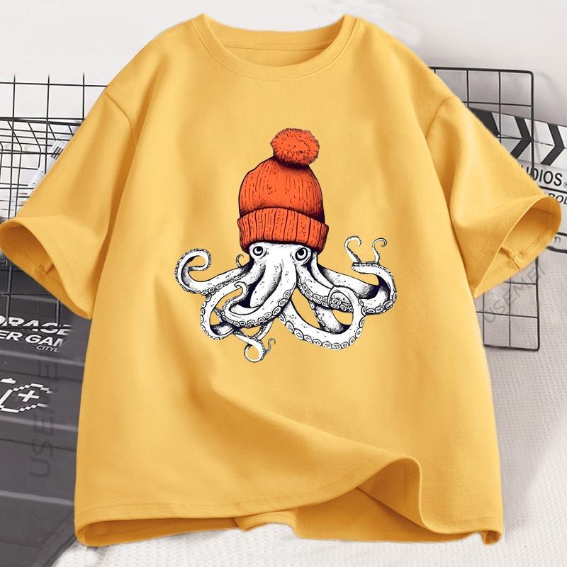 Summer Mens 100 Pure Cotton Octopus Print Round Neck Tshirt Casual Unisex Loose Soft Breathable Holiday Short Sleeved Shirt 4XL
Summer Mens 100 Pure Cotton Octopus Print Round Neck Tshirt Casual Unisex Loose Soft Breathable Holiday Short Sleeved Shirt 4XL