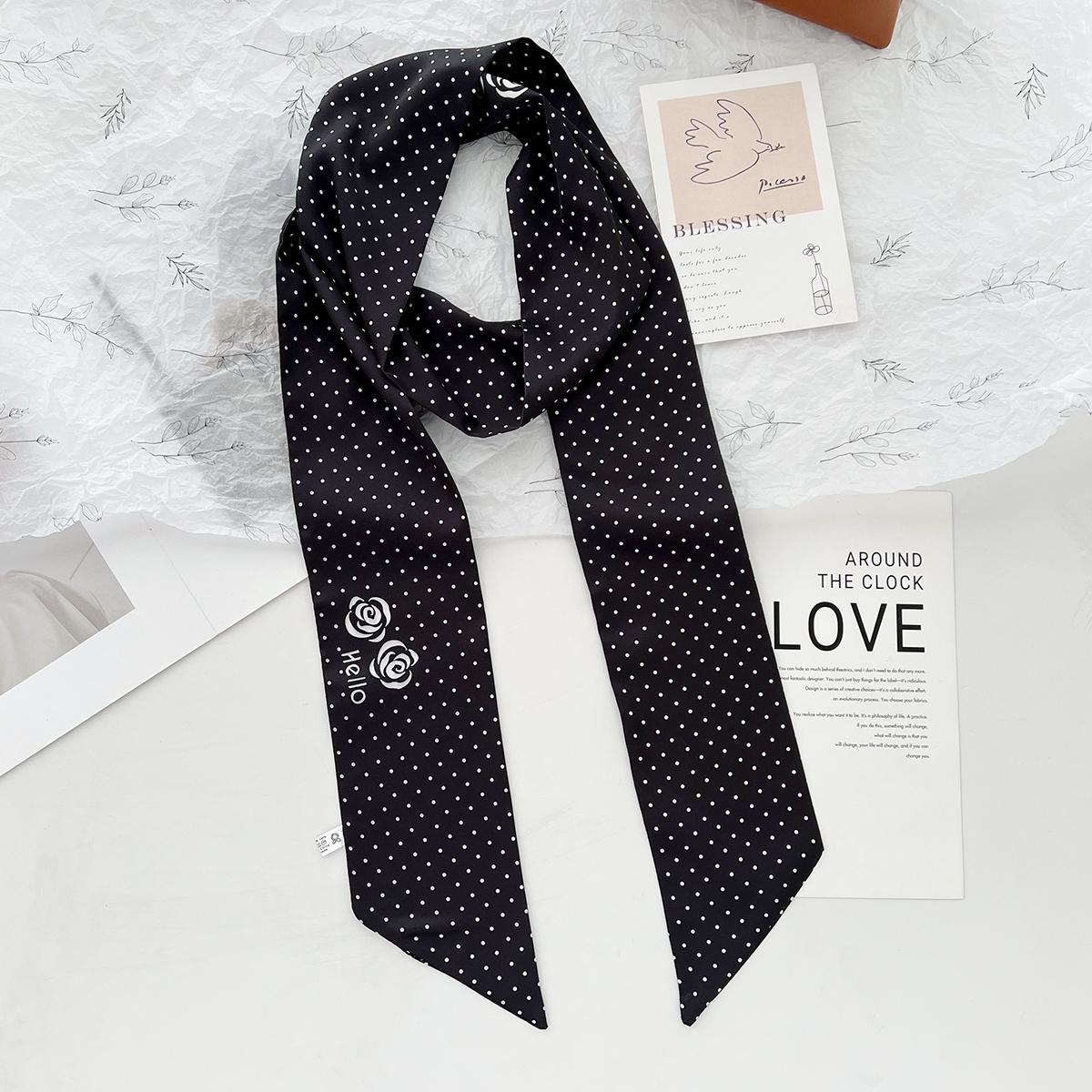 Spring French Retro Camellia Silk Scarf Female Polka Dot Rhombus Plaid Streamer High-End Satin Texture Scarf 165cm
Spring French Retro Camellia Silk Scarf Female Polka Dot Rhombus Plaid Streamer High-End Satin Texture Scarf 165cm