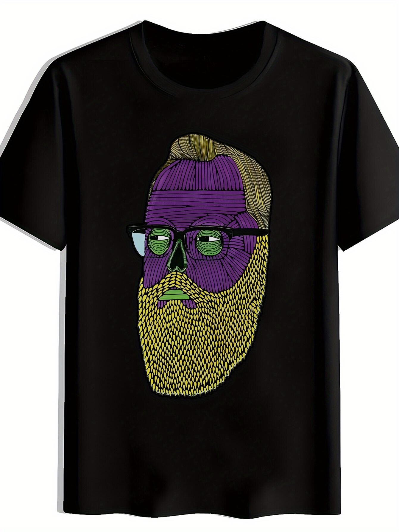 Graphic T-shirt - Funny Bearded for Man Face with Glasses Design in Purple & Yellow XXXL
Graphic T-shirt - Funny Bearded for Man Face with Glasses Design in Purple & Yellow XXXL