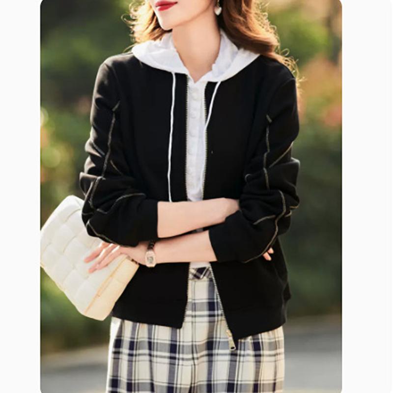 Весна Осень Бейсбольная Куртка Женская Свободная Повседневная Короткая Куртка XS чёрный
Весна Осень Бейсбольная Куртка Женская Свободная Повседневная Короткая Куртка XS чёрный