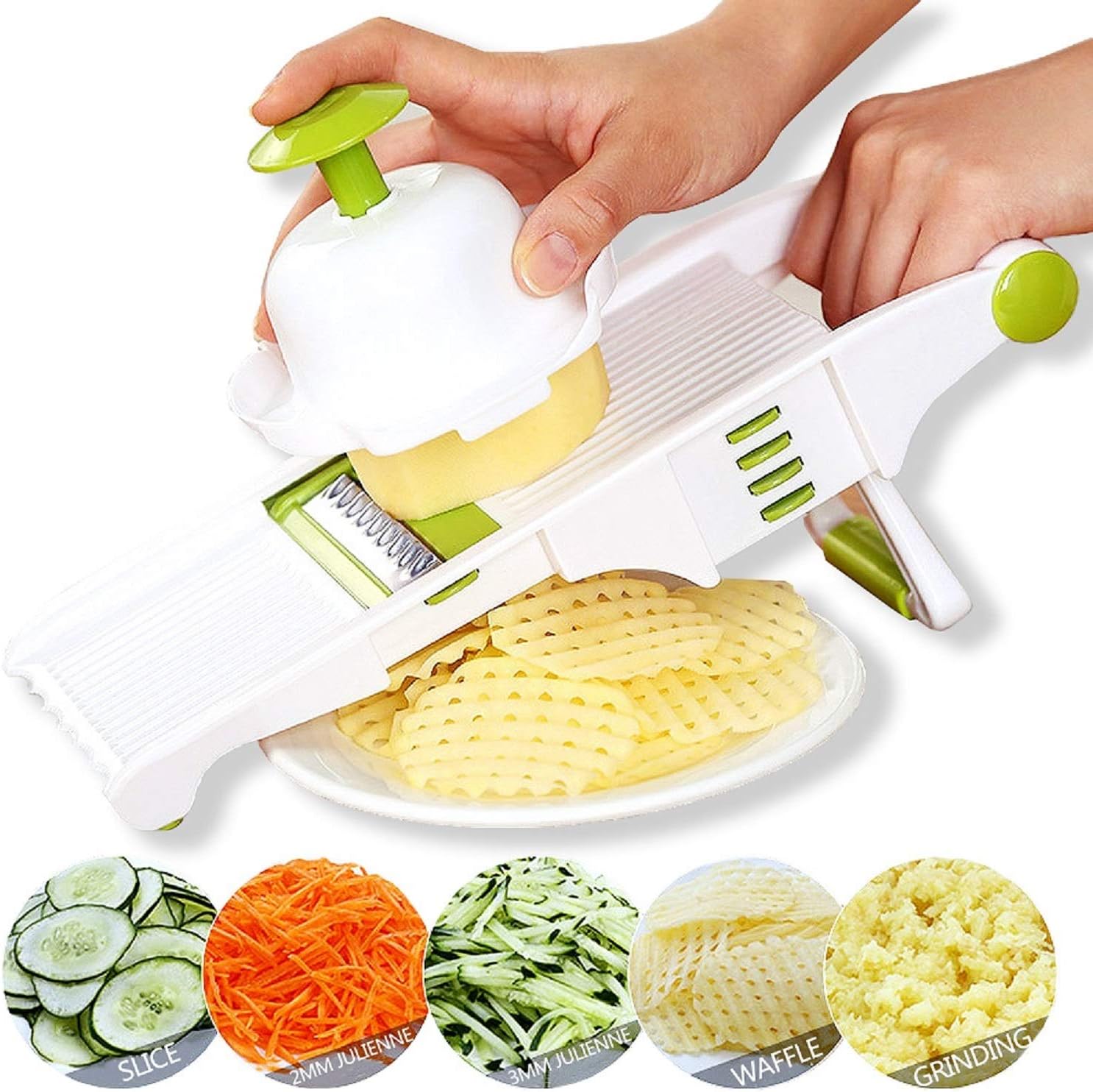 Slicer – Adjustable Vegetable Mandolin, Fruit zucchini Slicer, French Fry Cutter,Crinkle Cutter Food Waffle,Julienne G United States
Slicer – Adjustable Vegetable Mandolin, Fruit zucchini Slicer, French Fry Cutter,Crinkle Cutter Food Waffle,Julienne G United States