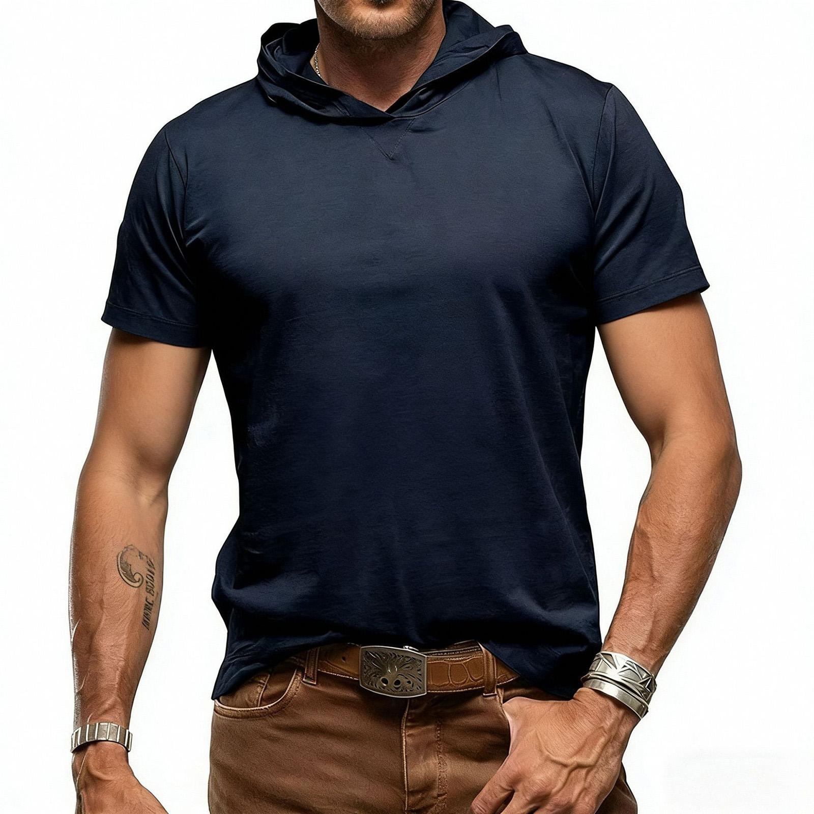 Men s Hooded Short-Sleeve T-Shirt Casual Sports Top XL
Men s Hooded Short-Sleeve T-Shirt Casual Sports Top XL