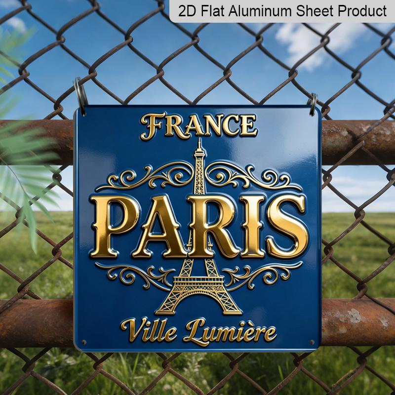 2D Flat 1pc, Vintage Metal Aluminum Decorative Sign, Paris Eiffel Tower Retro Wall Art, French Travel City Souvenir Plaque, Vintage Metal Sign for 20*20cm
2D Flat 1pc, Vintage Metal Aluminum Decorative Sign, Paris Eiffel Tower Retro Wall Art, French Travel City Souvenir Plaque, Vintage Metal Sign for 20*20cm