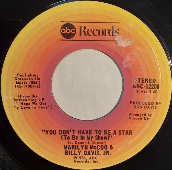 7-дюймовая пластинка MARILYN MCCOO & BILLY DAVIS JR. - Тебе не обязательно быть звездой (Быть ABC12208 ABC Records 1976 США Соул/Фанк Б/У
7-дюймовая пластинка MARILYN MCCOO & BILLY DAVIS JR. - Тебе не обязательно быть звездой (Быть ABC12208 ABC Records 1976 США Соул/Фанк Б/У