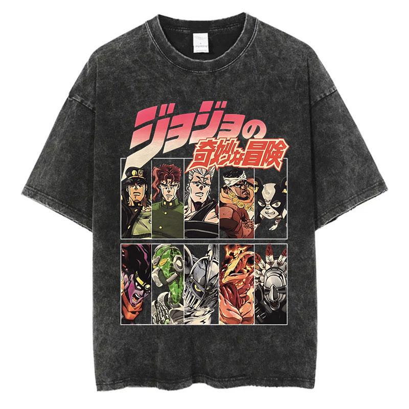 Vintage Washed TShirt Unisex Summer Hip Hop Streetwear Tshirt JoJo Bizarre Adventure Anime Print Cotton Casual Short Sleeve Tshirt S
Vintage Washed TShirt Unisex Summer Hip Hop Streetwear Tshirt JoJo Bizarre Adventure Anime Print Cotton Casual Short Sleeve Tshirt S