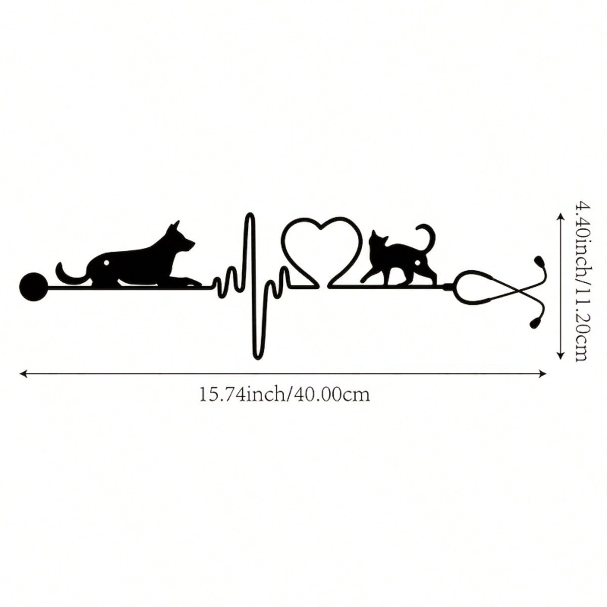 Vet Inspired Heartbeat Metal Wall Art for Pet Lovers Home Garden Decor 11.5x40
Vet Inspired Heartbeat Metal Wall Art for Pet Lovers Home Garden Decor 11.5x40