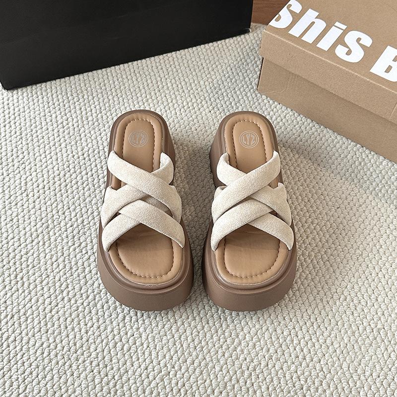 2025 summer new stepping on shit fashion small women s shoes platform wedge cross belt comfortable high heel cool slippers 39
2025 summer new stepping on shit fashion small women s shoes platform wedge cross belt comfortable high heel cool slippers 39