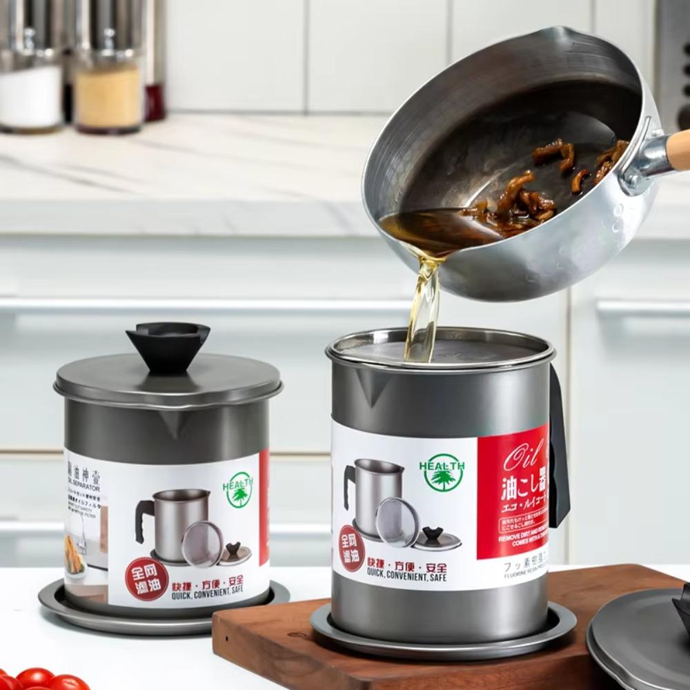Japanese Style Storage Oil Tank Stainless Steel Lard Can Grease Container Fried Food 1.4L
Japanese Style Storage Oil Tank Stainless Steel Lard Can Grease Container Fried Food 1.4L