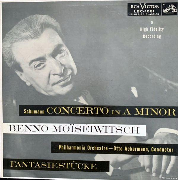 LP Record ROBERT SCHUMANN, BENNO MOISEIWITSCH - Concerto In A Minor / Fantasiestück LBC1081 RCA Victor 1954 US Classical Used
LP Record ROBERT SCHUMANN, BENNO MOISEIWITSCH - Concerto In A Minor / Fantasiestück LBC1081 RCA Victor 1954 US Classical Used