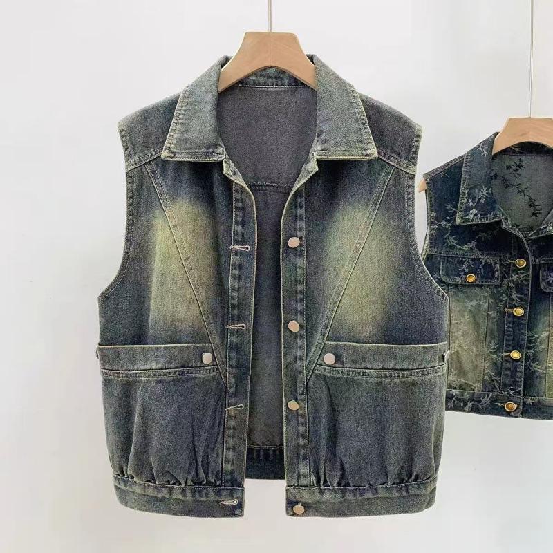 2025 Versatile Retro Denim Sleeveless Vest with Pockets 3XL (for 135-150 jin)
2025 Versatile Retro Denim Sleeveless Vest with Pockets 3XL (for 135-150 jin)