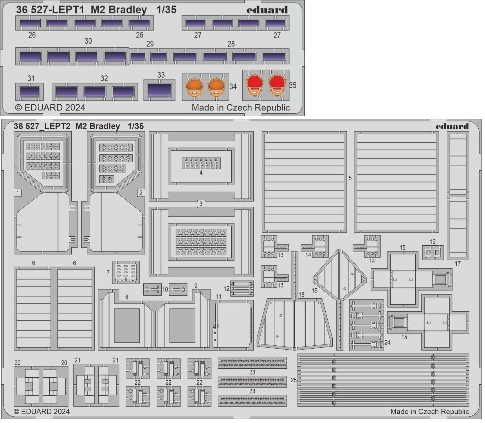 Eduard M2 Bradley Magic Травленые детали для пластиковой модели EDU36527 1/35 Фототравление (для завода)
Eduard M2 Bradley Magic Травленые детали для пластиковой модели EDU36527 1/35 Фототравление (для завода)