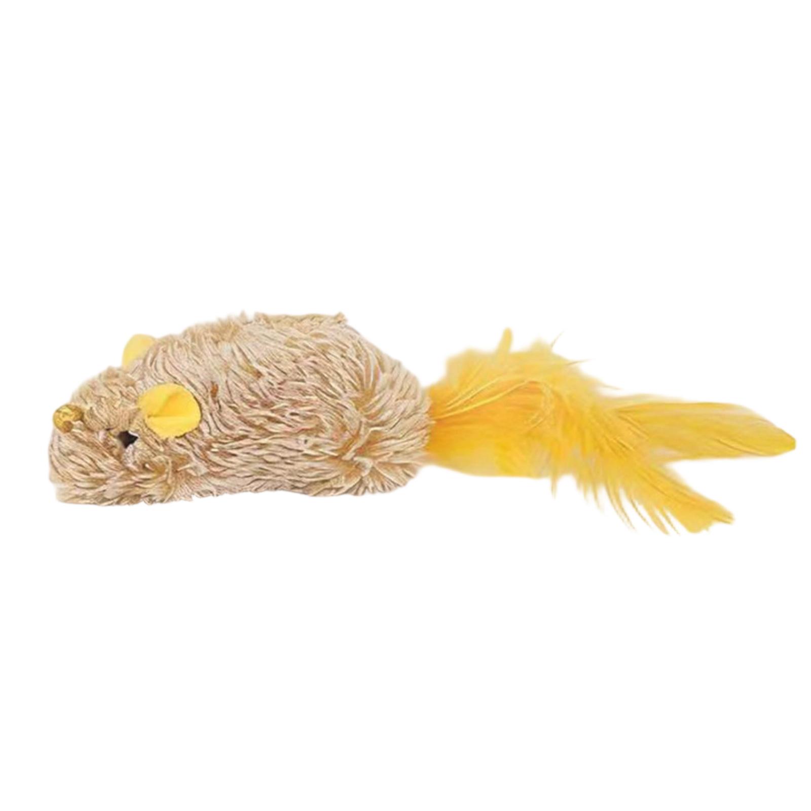 Plush Mouse Cat Toy with Sound Simulation Durable Bite Resistant Material Feather Tail for Pet Interactive Play One Size жовтий
Plush Mouse Cat Toy with Sound Simulation Durable Bite Resistant Material Feather Tail for Pet Interactive Play One Size жовтий