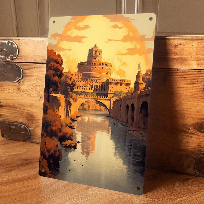 1 piece: Rome Castel Sant Angelo sunset riverside landscape tin painting, living room, study, entryway wall decoration, retro Eu (as the picture,20x30cm)
1 piece: Rome Castel Sant Angelo sunset riverside landscape tin painting, living room, study, entryway wall decoration, retro Eu (as the picture,20x30cm)