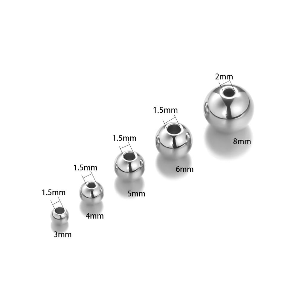 Stainless Steel Beads 3mm 4mm 5mm 6mm 8mm Loose Spacer Beads Ball for DIY Jewelry Making Bracelets Making Necklace Accessories 6x1.5mm-30pcs
Stainless Steel Beads 3mm 4mm 5mm 6mm 8mm Loose Spacer Beads Ball for DIY Jewelry Making Bracelets Making Necklace Accessories 6x1.5mm-30pcs