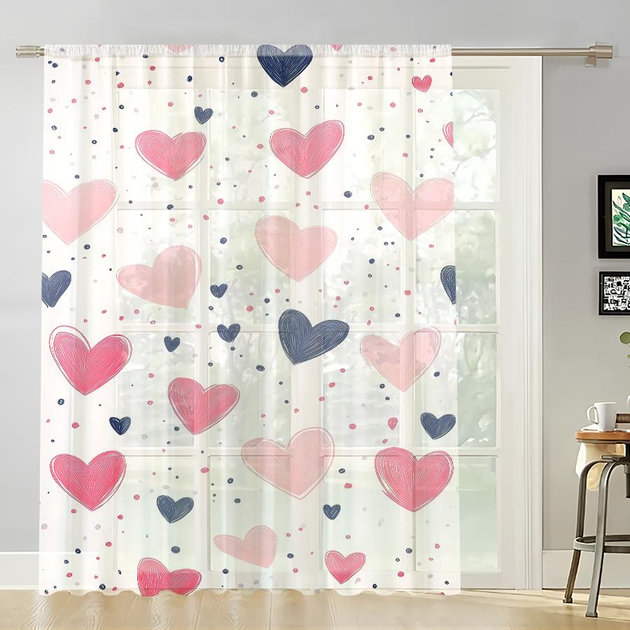 1PCS pink blue contrasting love gauze curtain fresh and romantic style Valentine s Day bedroom and living room curtains 100*130 Rod Pocket 1pcs
1PCS pink blue contrasting love gauze curtain fresh and romantic style Valentine s Day bedroom and living room curtains 100*130 Rod Pocket 1pcs