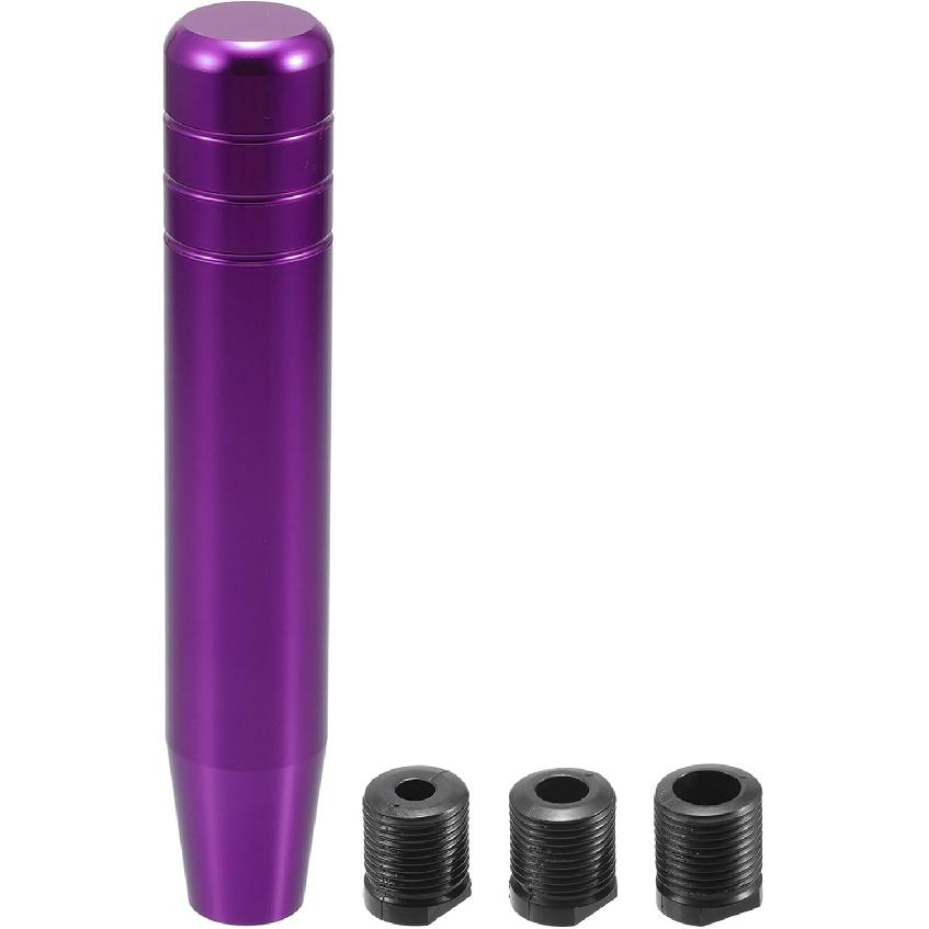 Gear Shifter Knob Kit, 18cm Car Shift Lever Knob Universal for Automatic and Manual Vehicle Durable Aluminum Alloy Purple with 3 Adapter
Gear Shifter Knob Kit, 18cm Car Shift Lever Knob Universal for Automatic and Manual Vehicle Durable Aluminum Alloy Purple with 3 Adapter