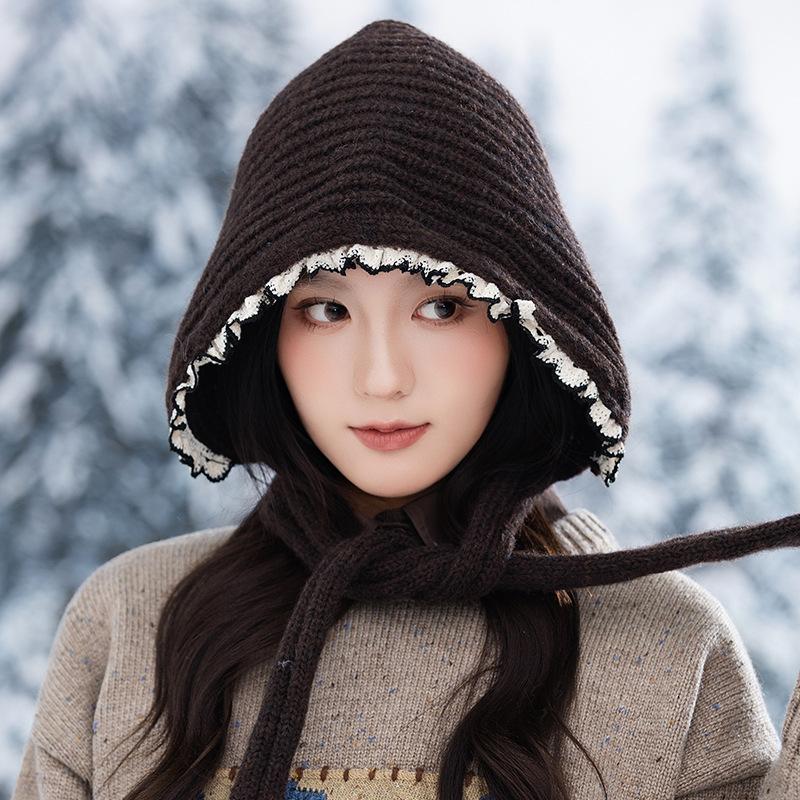 All-match Knitted Lace Wool Hat Big Head Circumference Windproof and Warm Strap Pile Hat FallSeason and ColdSeason Thickened Head Hat One Size
All-match Knitted Lace Wool Hat Big Head Circumference Windproof and Warm Strap Pile Hat FallSeason and ColdSeason Thickened Head Hat One Size