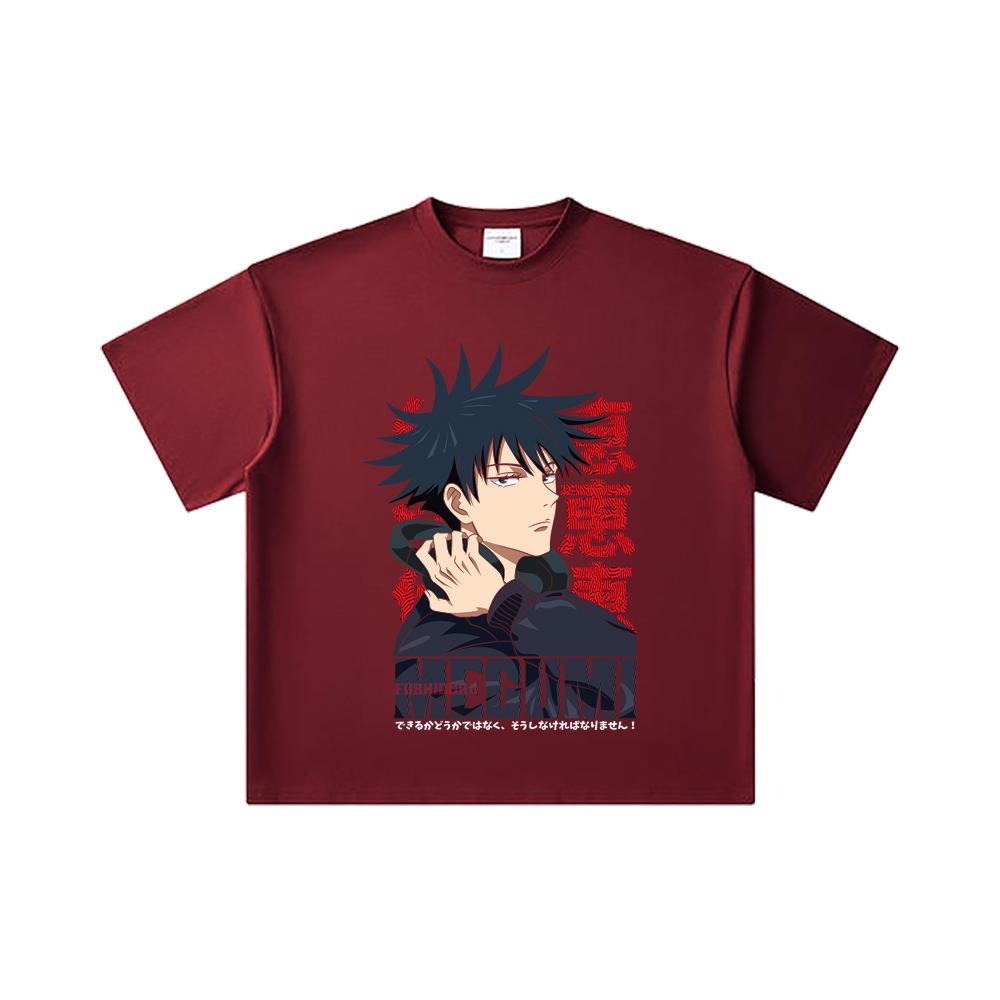 260 GSM Double Yarn 32 Count 100% Cotton Jujutsu Kaisen V38 Megumi Print Unisex Heavy Cotton T Shirt 2XL вина червоного кольору
260 GSM Double Yarn 32 Count 100% Cotton Jujutsu Kaisen V38 Megumi Print Unisex Heavy Cotton T Shirt 2XL вина червоного кольору
