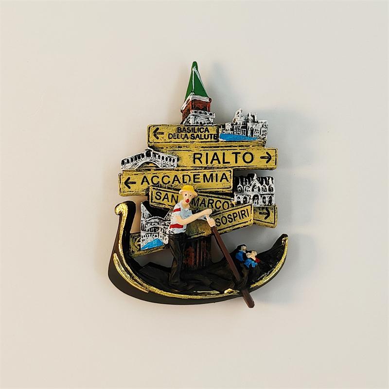 Italy Venice gondola Road signs 3D Stereoscopic Resin painting Tourism souvenirs decoration home refrigerator magnets
Italy Venice gondola Road signs 3D Stereoscopic Resin painting Tourism souvenirs decoration home refrigerator magnets
