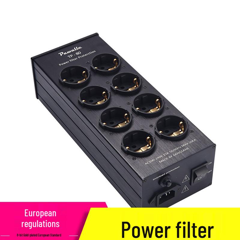 TP80 EU Standard 8-Socket Power Purifier with 2-Stage Filtering & Overload Protection чёрный
TP80 EU Standard 8-Socket Power Purifier with 2-Stage Filtering & Overload Protection чёрный