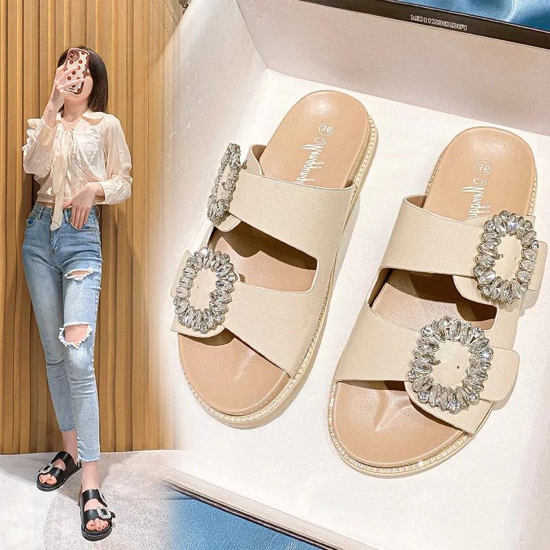 Fashion 2025 Brand Rhinestone Buckle Sandals Women s Double Strap Slippers Crystal Shoes Casual Slippers Flat 33 абрикосовый
Fashion 2025 Brand Rhinestone Buckle Sandals Women s Double Strap Slippers Crystal Shoes Casual Slippers Flat 33 абрикосовый