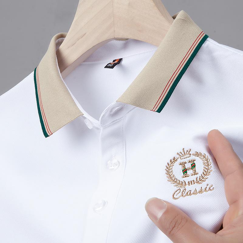 Летняя футболка с короткими рукавами для папы, мужская рубашка поло из ледяного шелка и хлопка, крутой дышащий топ, тонкая мужская рубашка для ухода за мужчинами среднего и пожилого возраста 
Летняя футболка с короткими рукавами для папы, мужская рубашка поло из ледяного шелка и хлопка, крутой дышащий топ, тонкая мужская рубашка для ухода за мужчинами среднего и пожилого возраста