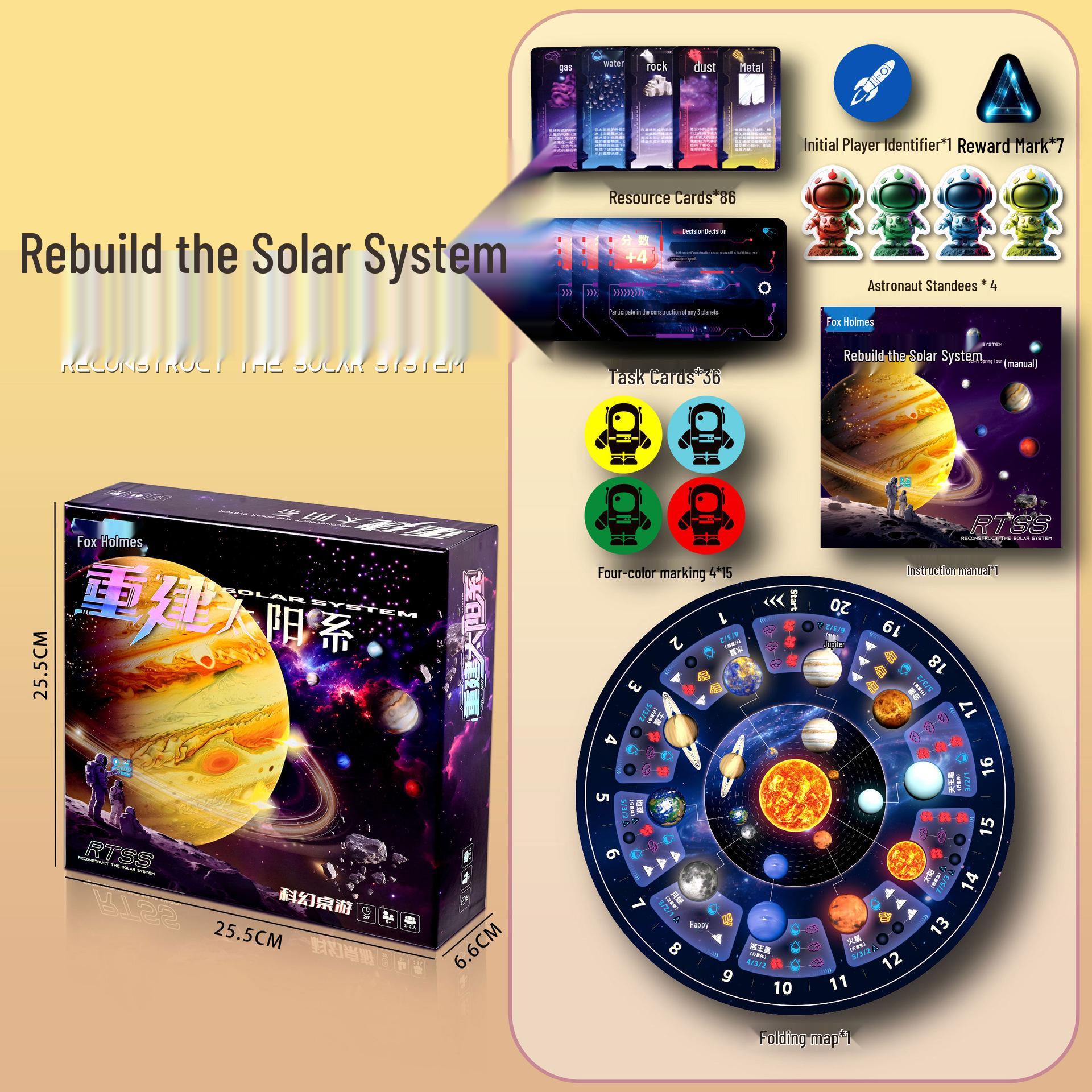 Rebuild the Solar System: Luxury Sci-Fi Board & Card Game for Kids
Rebuild the Solar System: Luxury Sci-Fi Board & Card Game for Kids