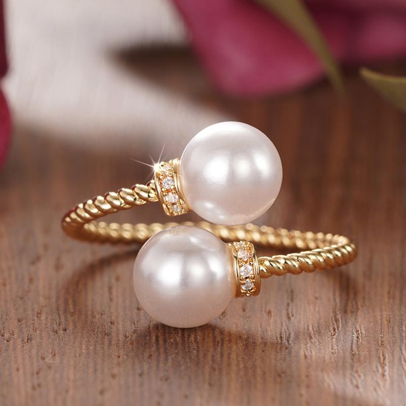 CAOSHI Luxurious Gold Color/Silver Color Adjustable Ring with White Imitation Pearl Newly Designed Engagement Jewelry for Women resizable
CAOSHI Luxurious Gold Color/Silver Color Adjustable Ring with White Imitation Pearl Newly Designed Engagement Jewelry for Women resizable