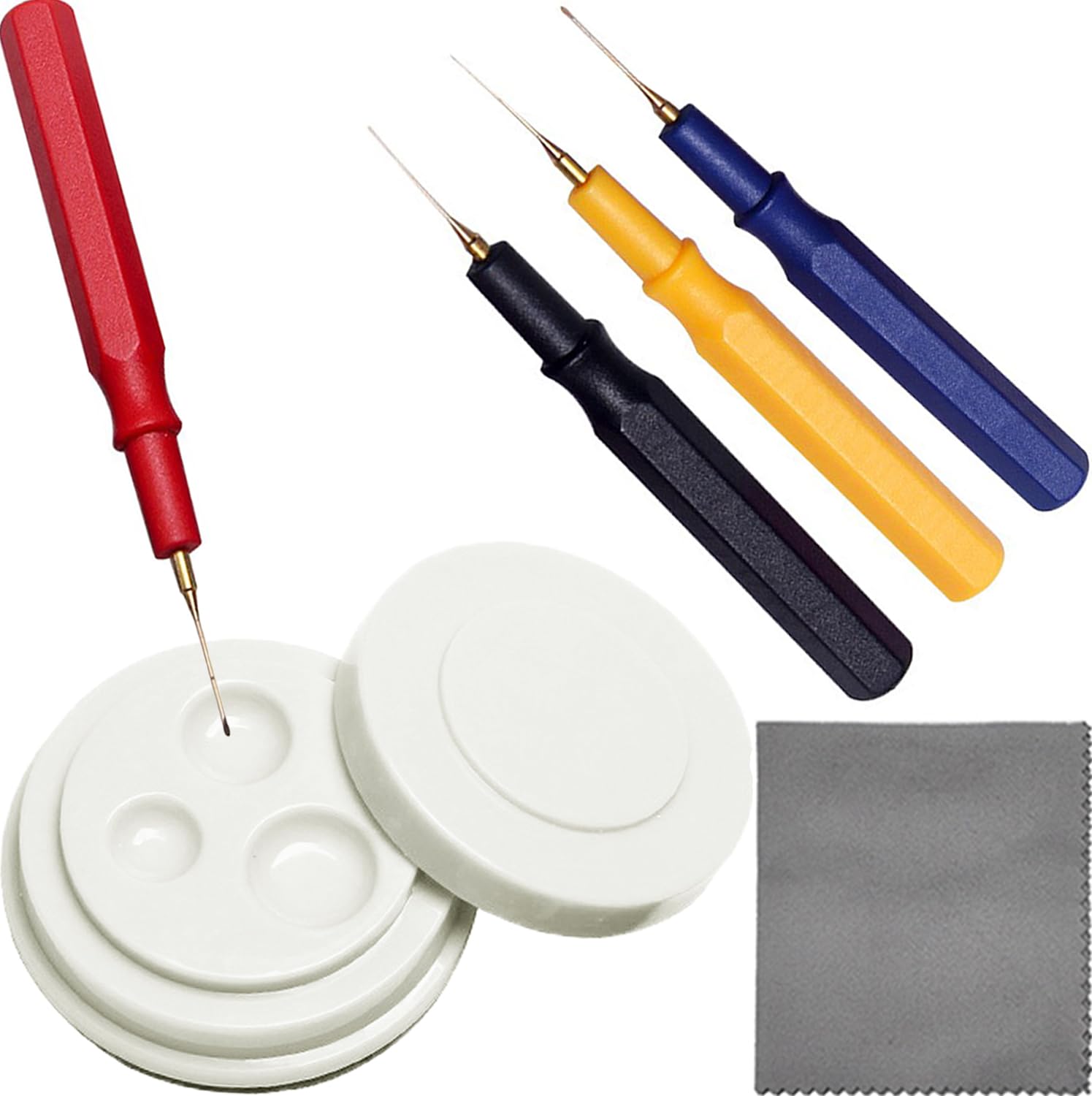 Watch Oiling Kit, 6-Piece Watch Repair Tool Kit: Includes 4 sizes of oiling pens, 1 oil cup, and a cleaning cloth.
Watch Oiling Kit, 6-Piece Watch Repair Tool Kit: Includes 4 sizes of oiling pens, 1 oil cup, and a cleaning cloth.