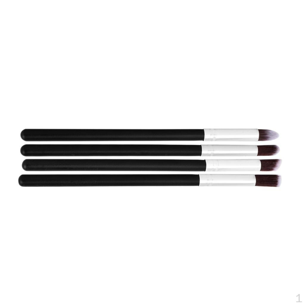 4 Pieces Cosmetic Eyeshadow Foundation Makeup Brushes Set Black&Silver
4 Pieces Cosmetic Eyeshadow Foundation Makeup Brushes Set Black&Silver