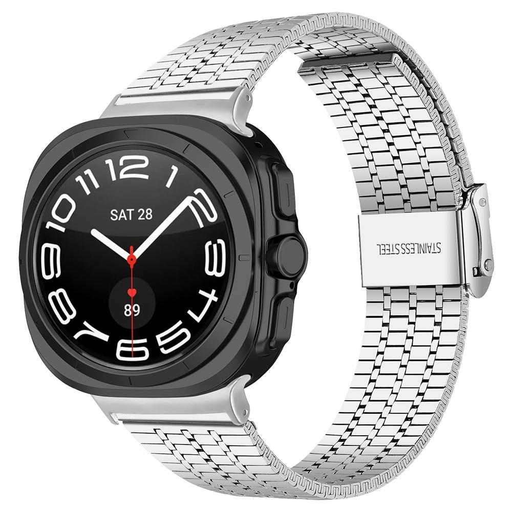For Samsung Galaxy Watch Ultra 47mm Replacement Band with Connector 7-Bead Stainless Steel Smart Watch Strap,Silver A
For Samsung Galaxy Watch Ultra 47mm Replacement Band with Connector 7-Bead Stainless Steel Smart Watch Strap,Silver A