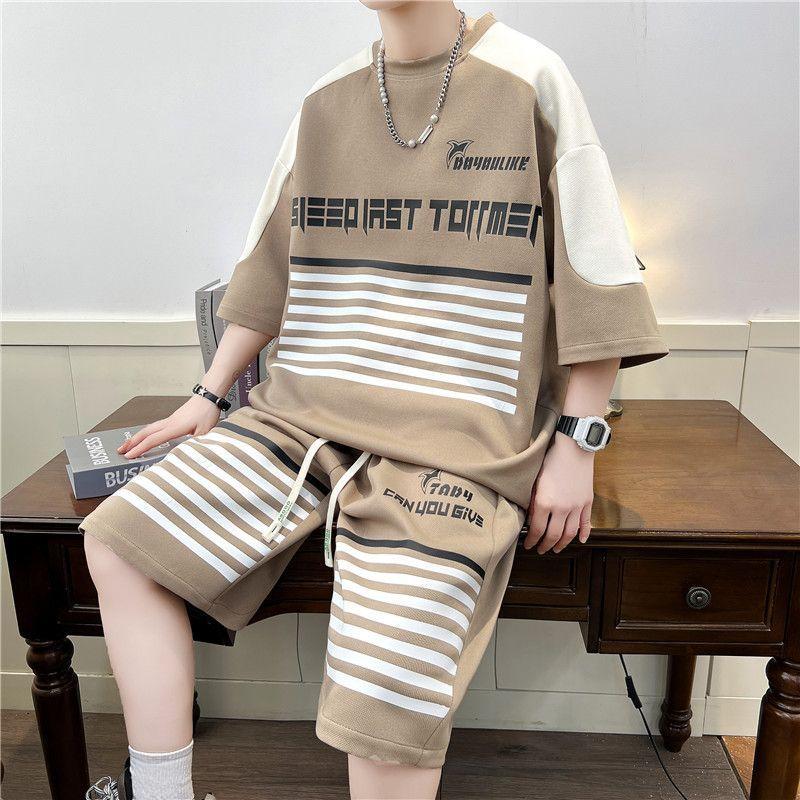 Summer Men s Youth Round Neck Short-sleeved T-shirt Suit Thin Student Handsome Shorts 2-piece Set XXXXL
Summer Men s Youth Round Neck Short-sleeved T-shirt Suit Thin Student Handsome Shorts 2-piece Set XXXXL