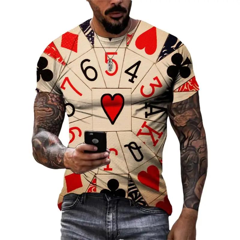Men s Novelty Funny T-Shirt 3D Print Poker Cards Graphic T Shirts For Men Casual Short Sleeve Tee Tops Streetwear Mens Clothes
Men s Novelty Funny T-Shirt 3D Print Poker Cards Graphic T Shirts For Men Casual Short Sleeve Tee Tops Streetwear Mens Clothes