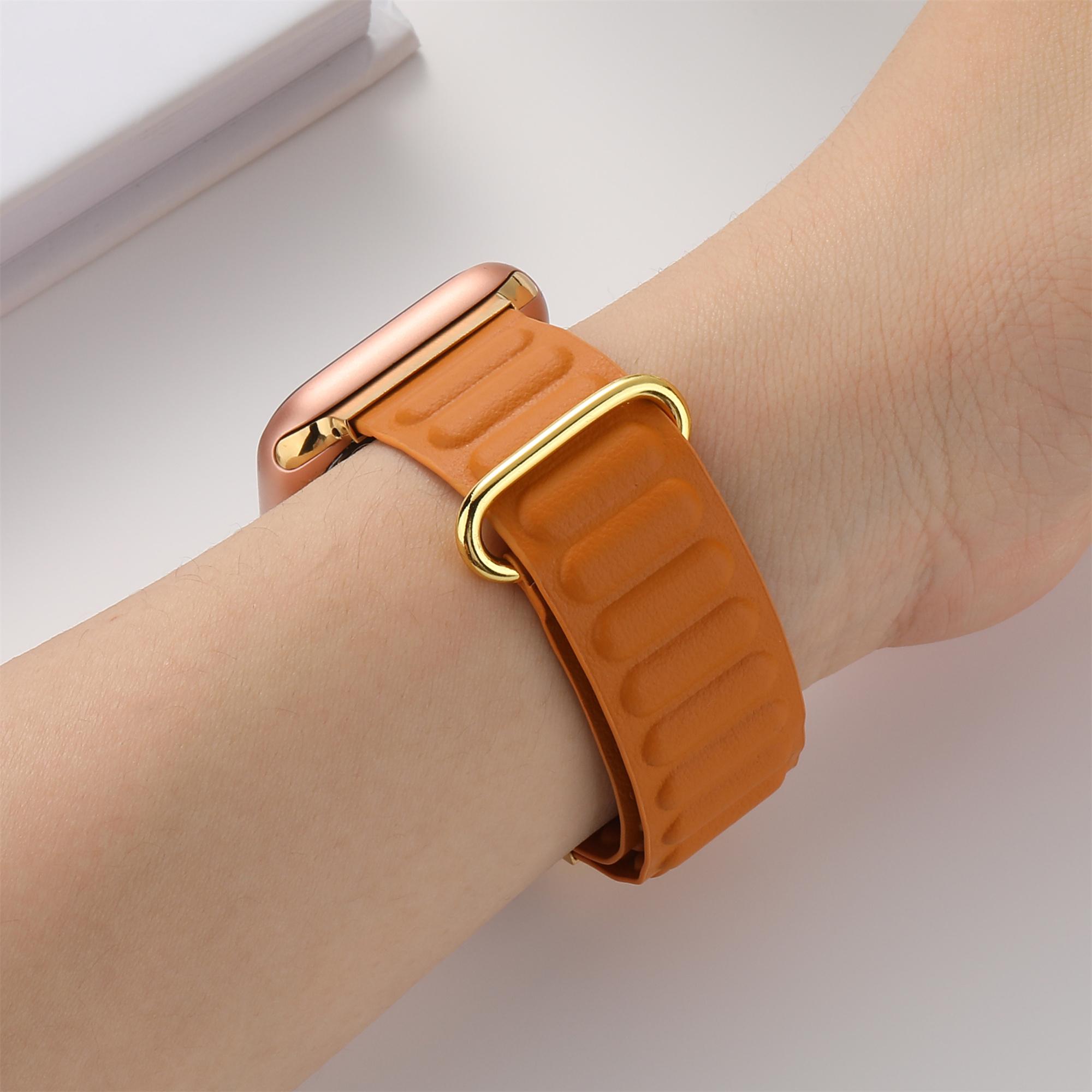 Watch Strap for Apple Watch Series 10 42mm/9 8 7 41mm/SE (2023) SE (2022) SE 6 5 4 40mm/3 2 1 38mm Magnetic Watchband Genuine Cow Leather Watch Strap Orange
Watch Strap for Apple Watch Series 10 42mm/9 8 7 41mm/SE (2023) SE (2022) SE 6 5 4 40mm/3 2 1 38mm Magnetic Watchband Genuine Cow Leather Watch Strap Orange