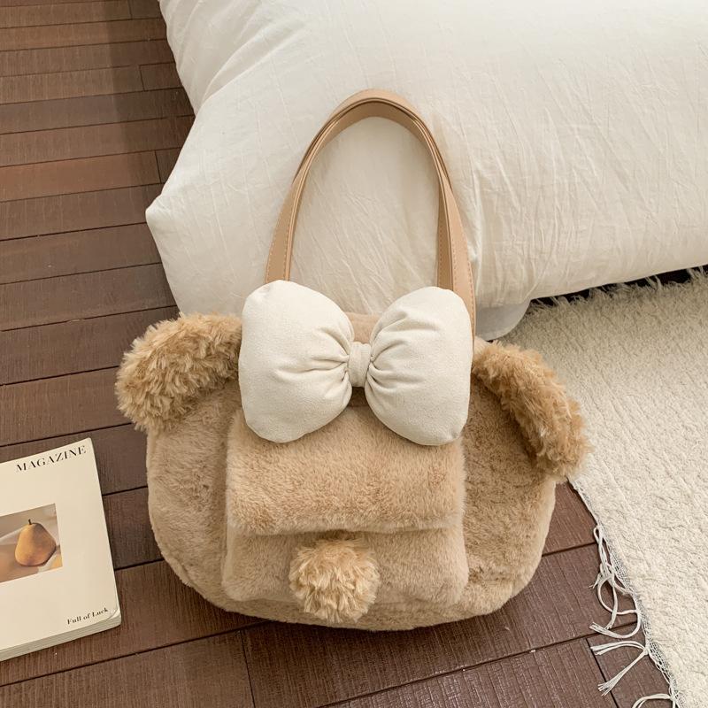 Cute Fuzzy Bear Ear Shoulder Bag Bow Decor Tote Bag Sweet Girl Casual Daily Soft Fluffy Crossbody Bag Winter Women Plush Handbag 32x8x24cm хакі
Cute Fuzzy Bear Ear Shoulder Bag Bow Decor Tote Bag Sweet Girl Casual Daily Soft Fluffy Crossbody Bag Winter Women Plush Handbag 32x8x24cm хакі