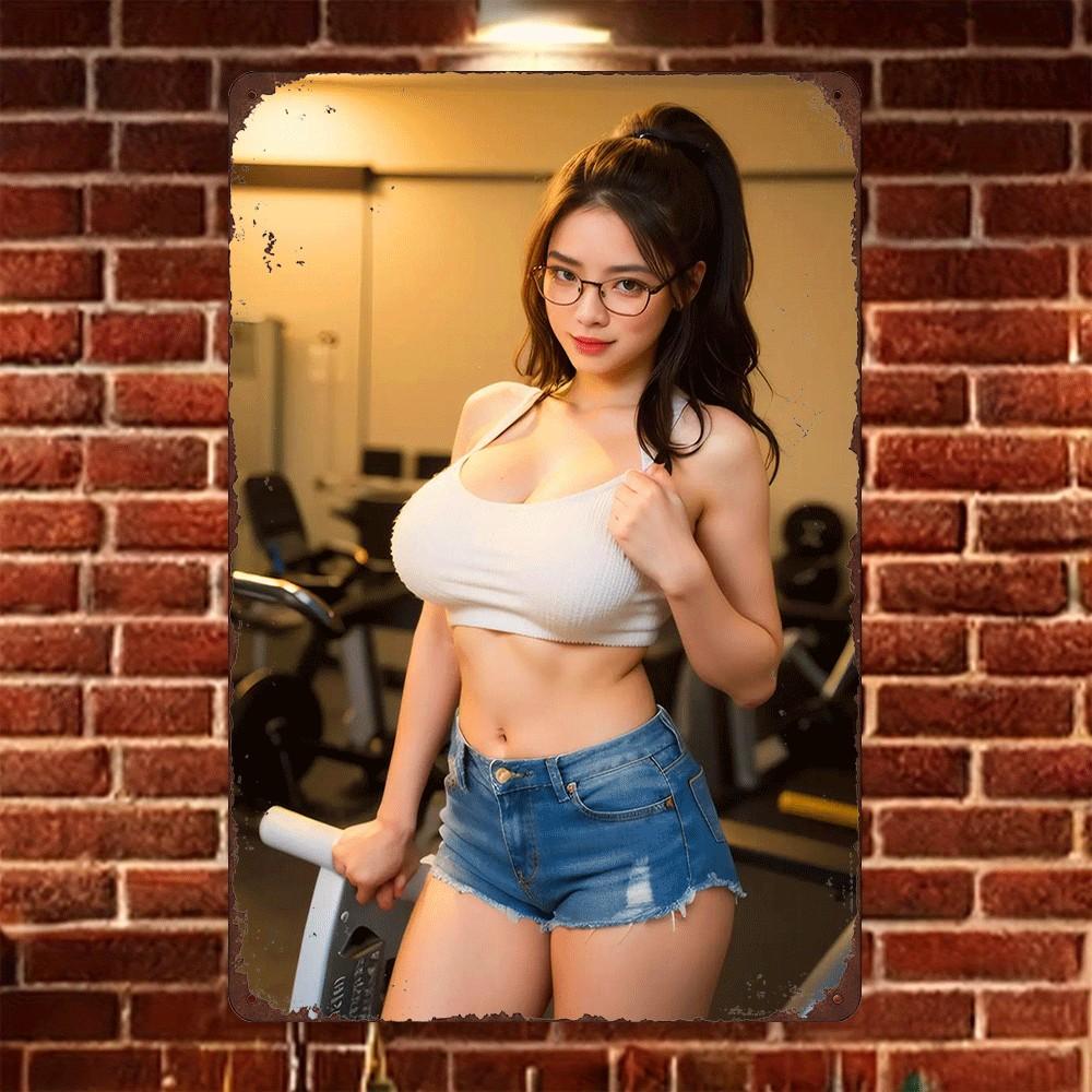 HD Tin Sign Vintage Fitness Asian Girl in White Crop Top Denim Shorts Metal Wall Art Retro Decor for Home Gym Bar 20x30cm(7.8x11.8inch)
HD Tin Sign Vintage Fitness Asian Girl in White Crop Top Denim Shorts Metal Wall Art Retro Decor for Home Gym Bar 20x30cm(7.8x11.8inch)