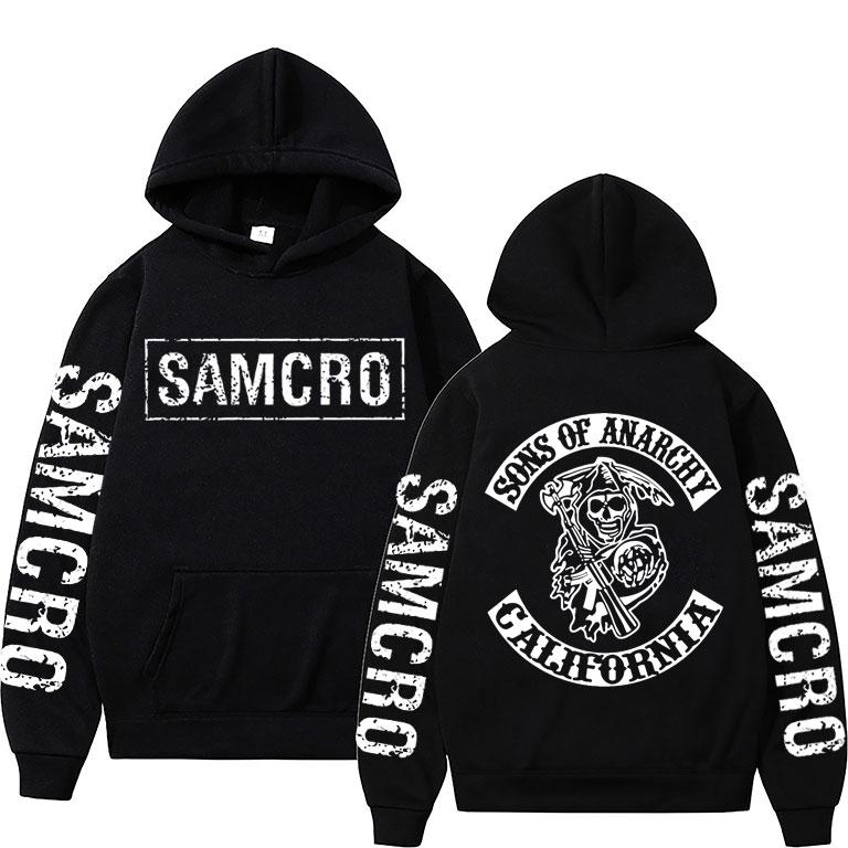 Сыновья анархии SAMCRO Двусторонний логотип Печатный толстовка Уличная одежда Весна Осень Мужчины Womnen Мода Рок Панк Толстовки Толстовка
Сыновья анархии SAMCRO Двусторонний логотип Печатный толстовка Уличная одежда Весна Осень Мужчины Womnen Мода Рок Панк Толстовки Толстовка
