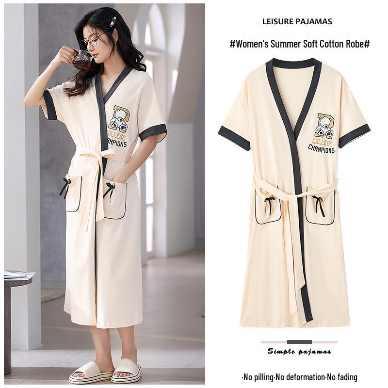 Women s Summer Pure Cotton Short-Sleeved Nightgown, Bathrobe Style – Long or Couple Options Available XL
Women s Summer Pure Cotton Short-Sleeved Nightgown, Bathrobe Style – Long or Couple Options Available XL