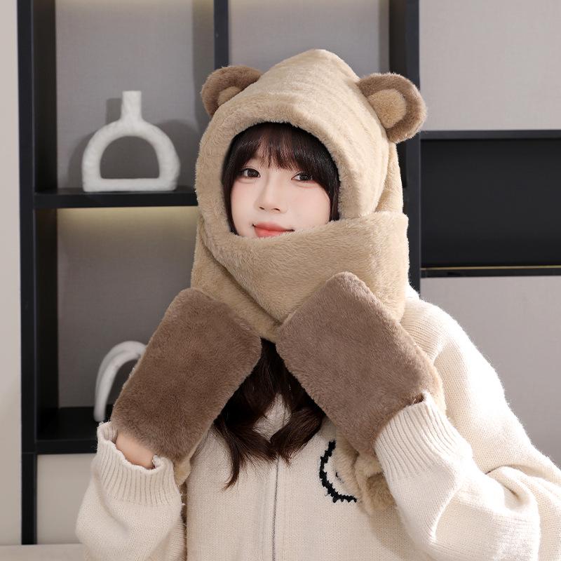 Женский комплект из шарфа с капюшоном и перчаток Cozy Bear
Женский комплект из шарфа с капюшоном и перчаток Cozy Bear